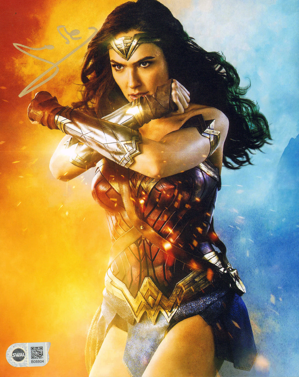 Gal Gadot as Wonder Woman in Wonder Woman (SWAU) Signed 8x10 Photo
