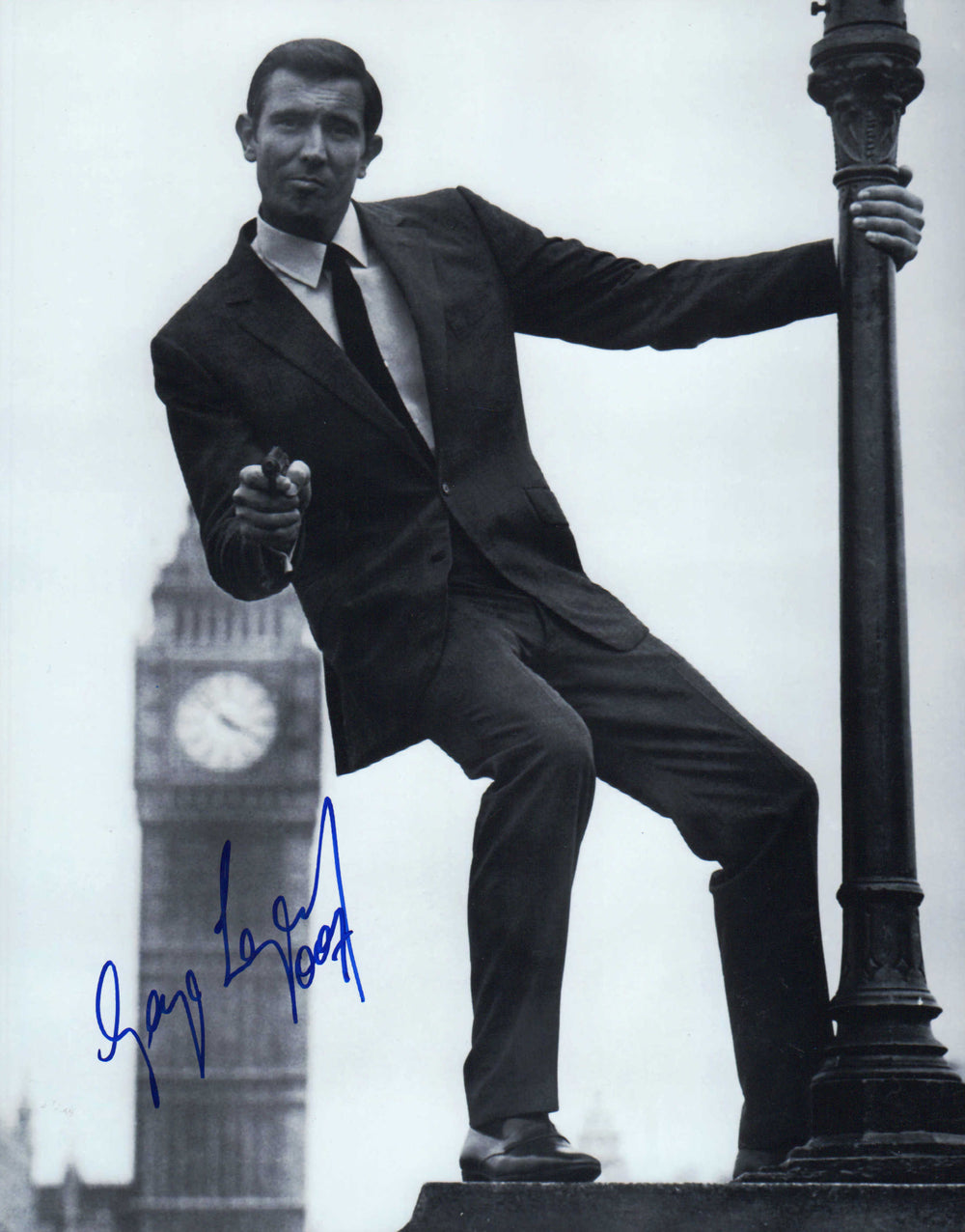 George Lazenby as James Bond 007 in On Her Majesty's Secret Service Signed 11x14 Photo