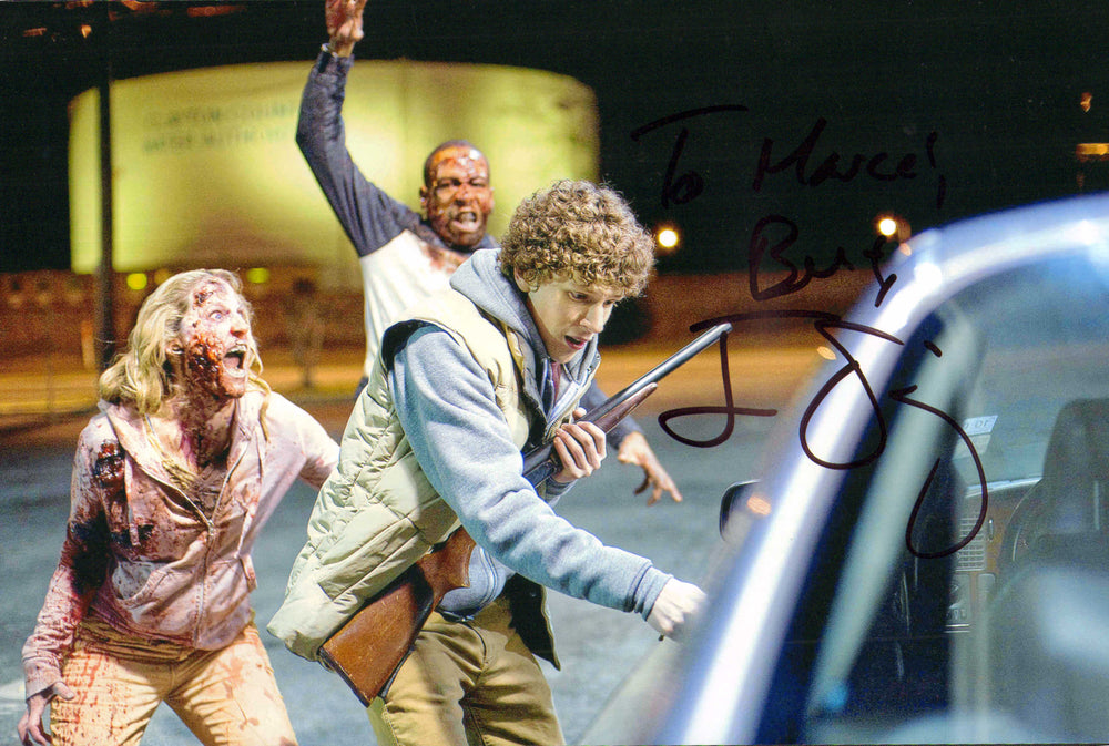 Jesse Eisenberg as Columbus in Zombieland Signed 8x12 Photo