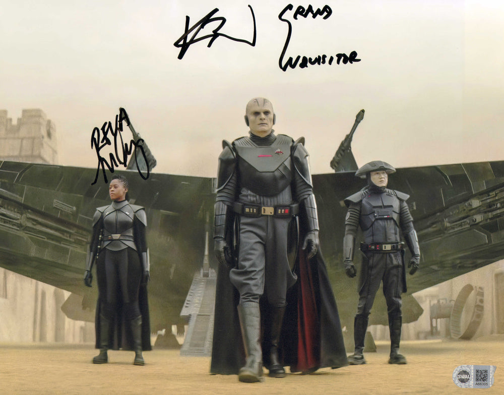 Moses Ingram as Reva & Rupert Friend as the Grand Inquisitor in Star Wars: Obi-Wan Kenobi (SWAU) Signed 11x14 Photo with Character Names
