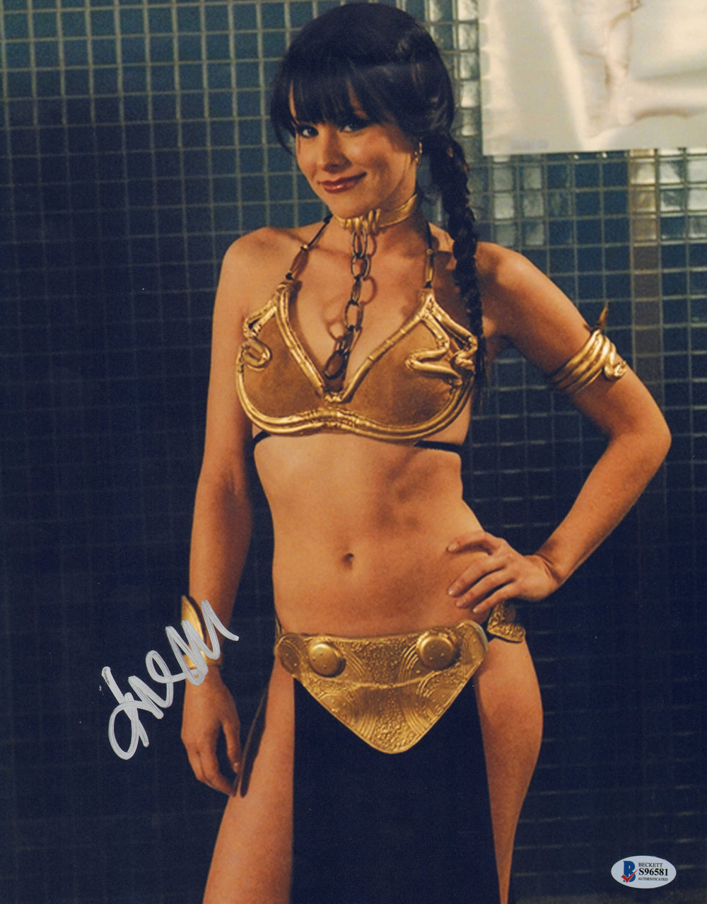 Kristen Bell as Zoe Wearing Slave Leia Costume in Fanboys (Beckett) Signed 11x14 Photo