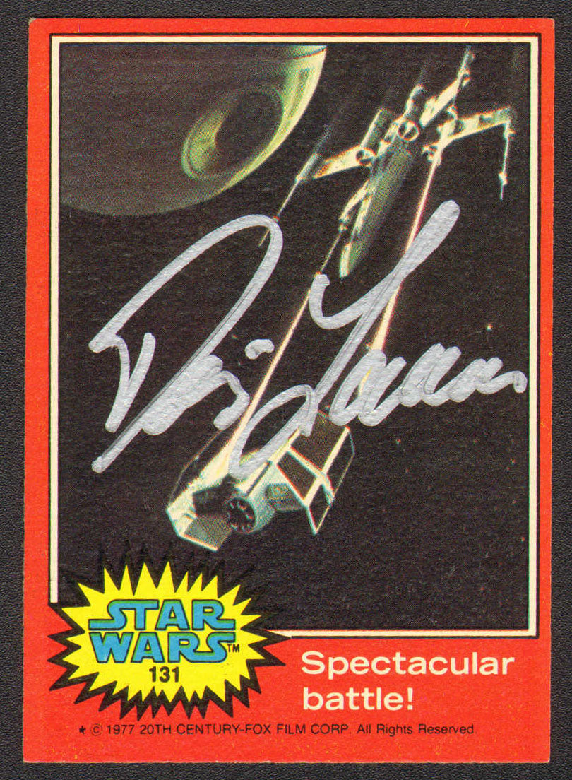Denis Lawson as Wedge Antilles in Star Wars: A New Hope Signed Topps Trading Card #131
