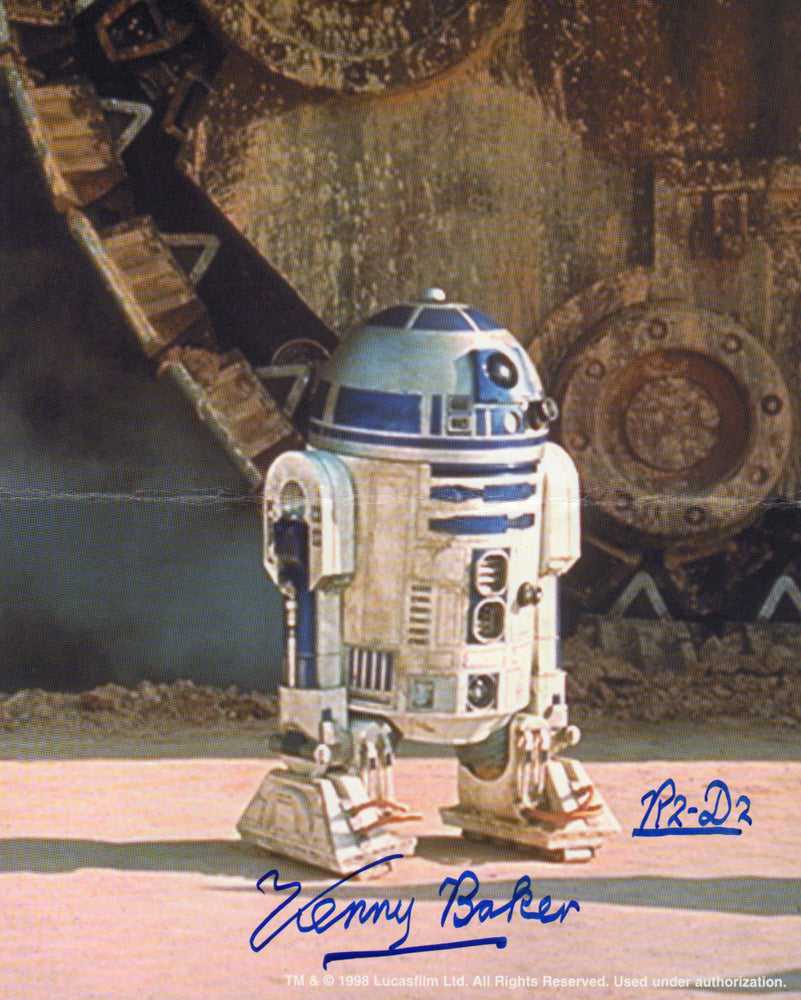 Kenny Baker as R2-D2 in Star Wars: A New Hope Signed 8x10 Photo