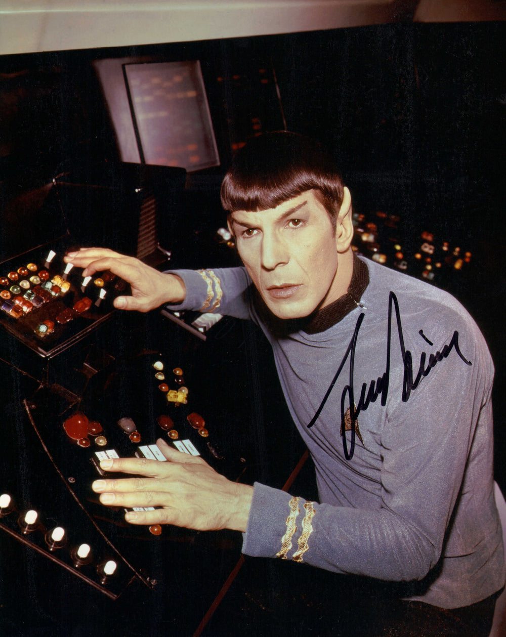 Leonard Nimoy as Spock in Star Trek: The Original Series (SWAU) Signed 8x10 Photo