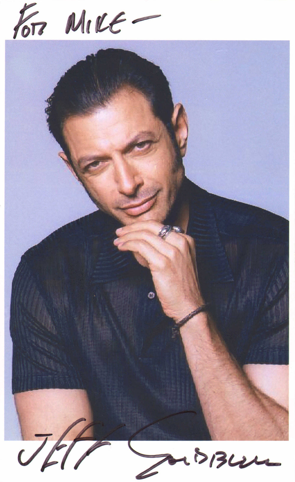 Jeff Goldblum from Jurassic Park, Independence Day, The Fly, & Thor: Ragnarok Signed 5x8.5 Photo