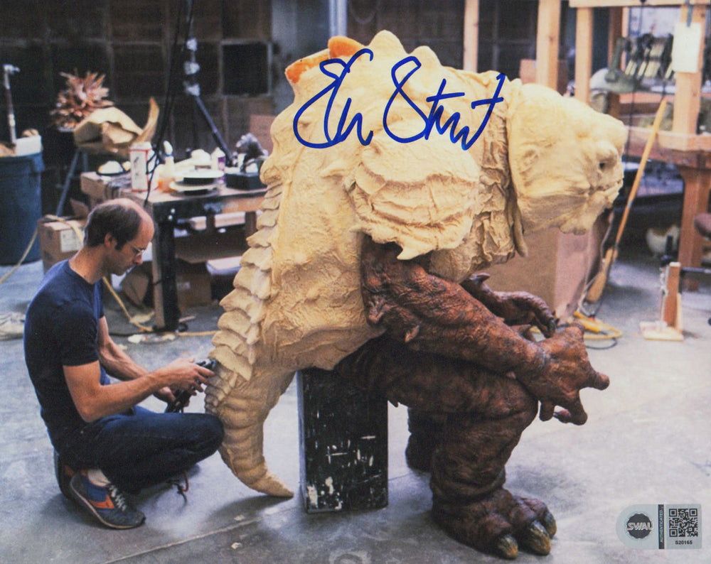 Eben Stromquist Working on The Rancor Behind the Scenes of Star Wars (SWAU) Signed 8x10 Photo