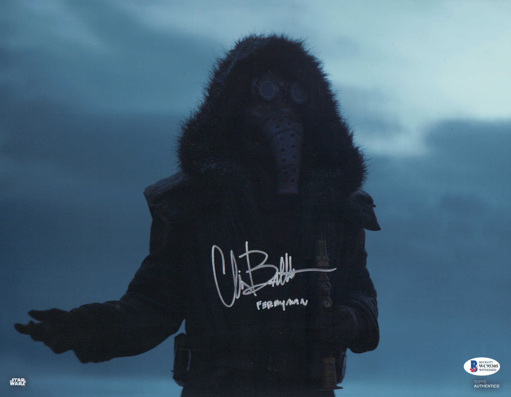 Christopher Bartlett as the Ferryman in Star Wars: The Mandalorian (Beckett Witnessed) Signed 11x14 Photo with Character Name