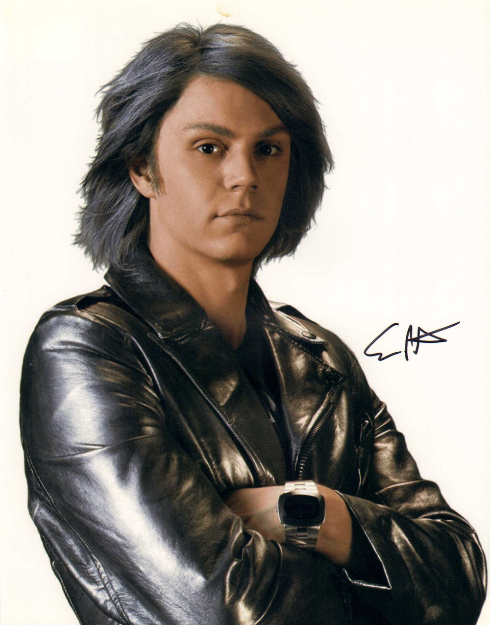 Evan Peters as Quicksilver in X-Men: Days of Future Past Signed 11x14 Photo