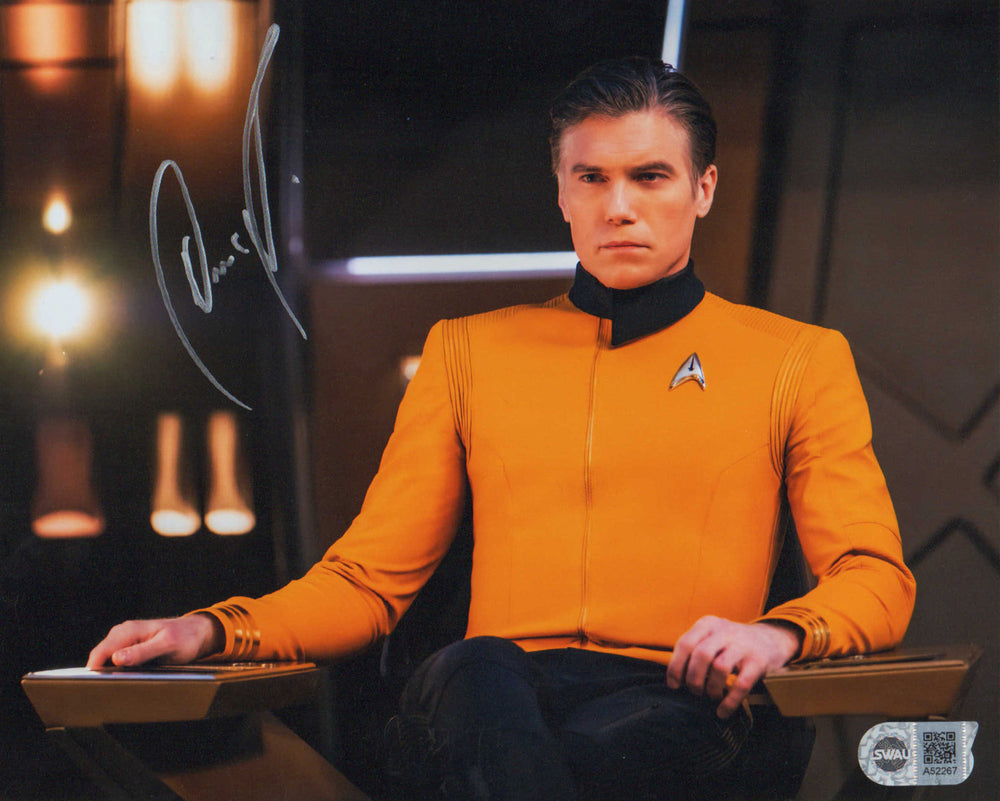 Anson Mount as Captain Christopher Pike in Star Trek: Discovery / Strange New Worlds (SWAU) Signed 8x10 Photo