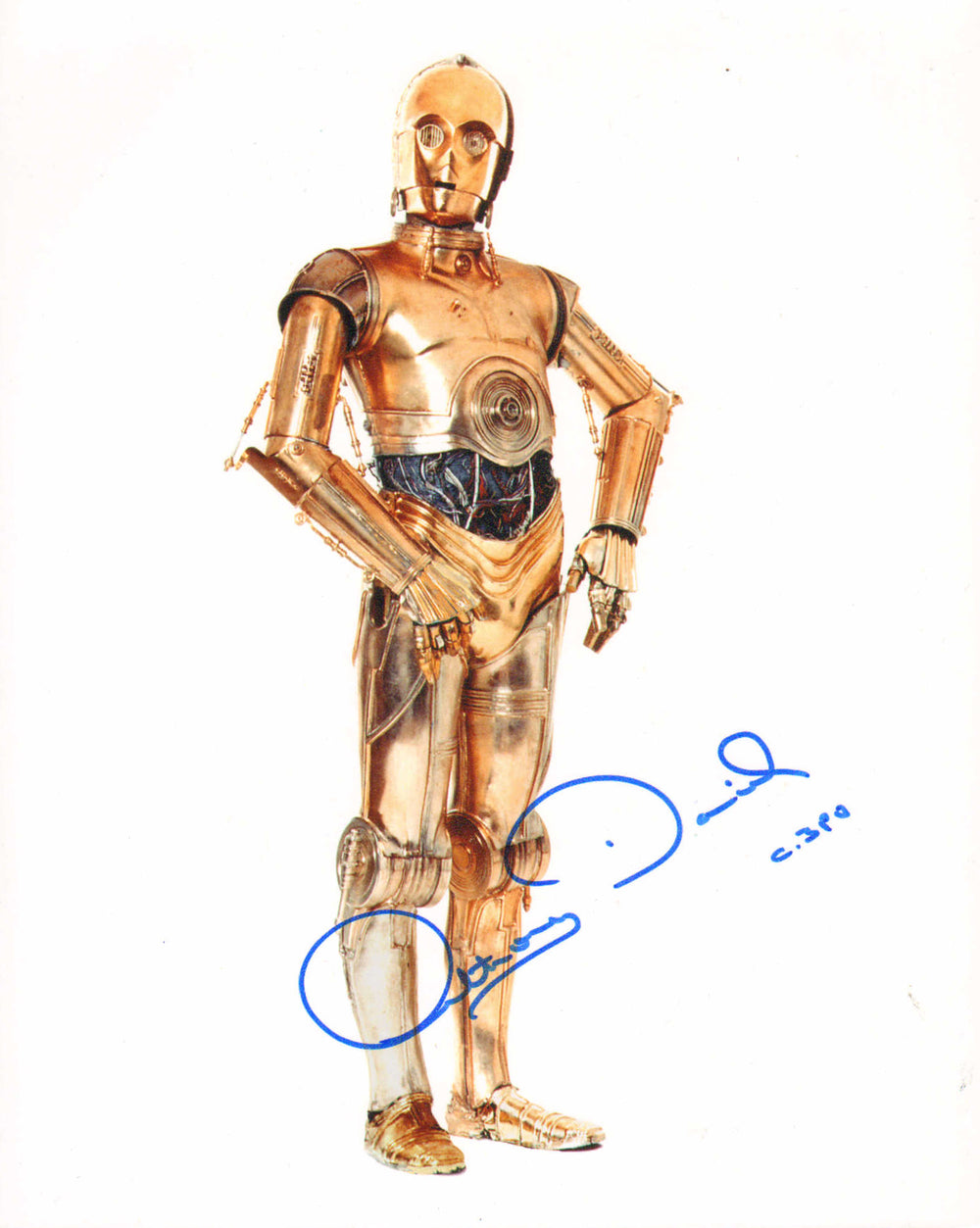 Anthony Daniels as C-3PO in Star Wars Signed 8x10 Photo with Character Name