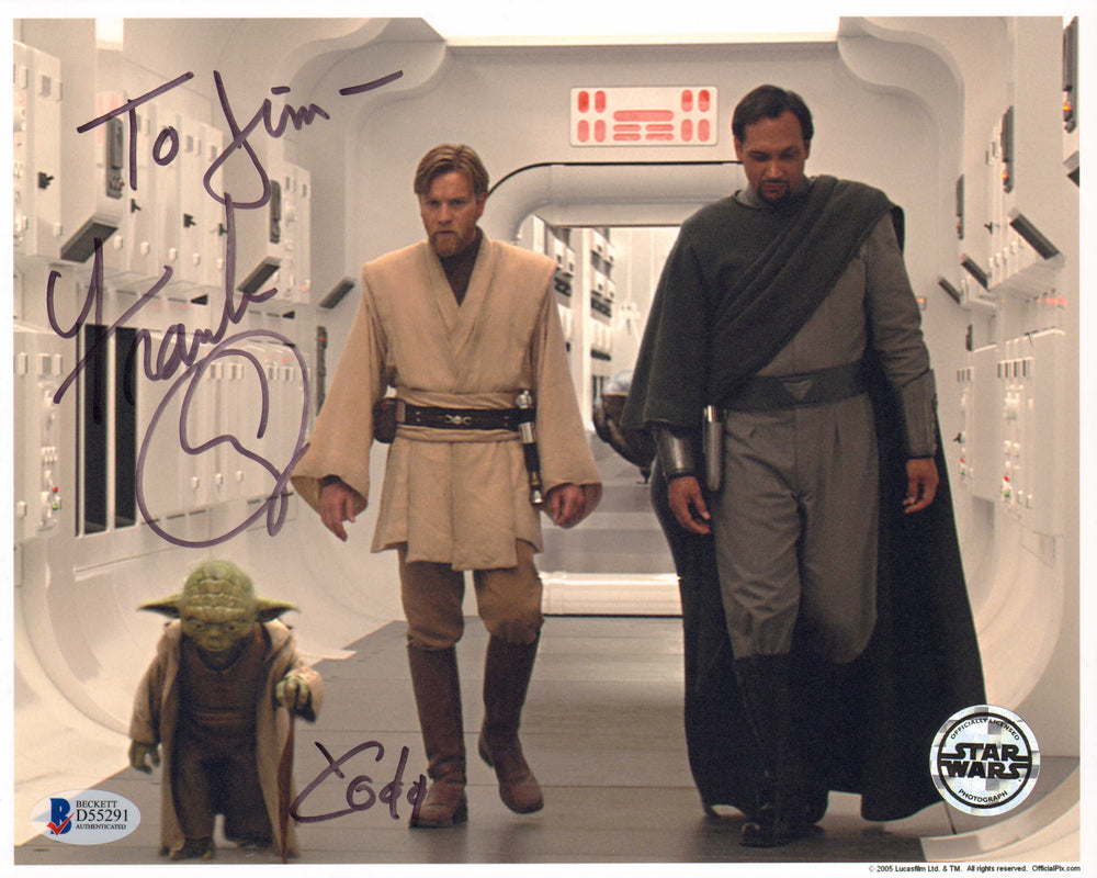 Frank Oz as Yoda in Star Wars Episode III: Revenge of the Sith (Official Pix / Beckett) Signed 8x10 Photo with Character Name