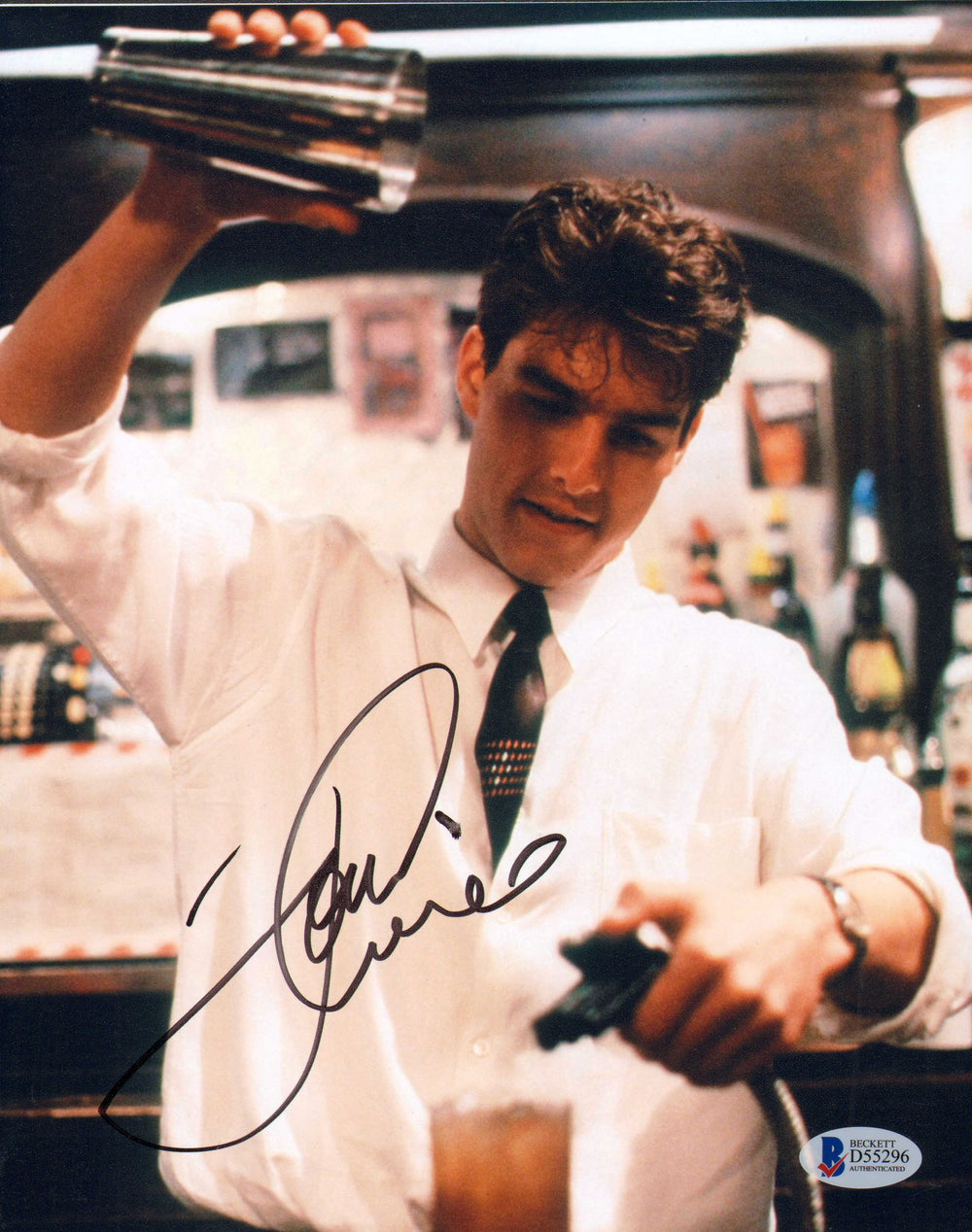 Tom Cruise as Brian Flanagan in Cocktail (Beckett) Signed 8x10 Photo