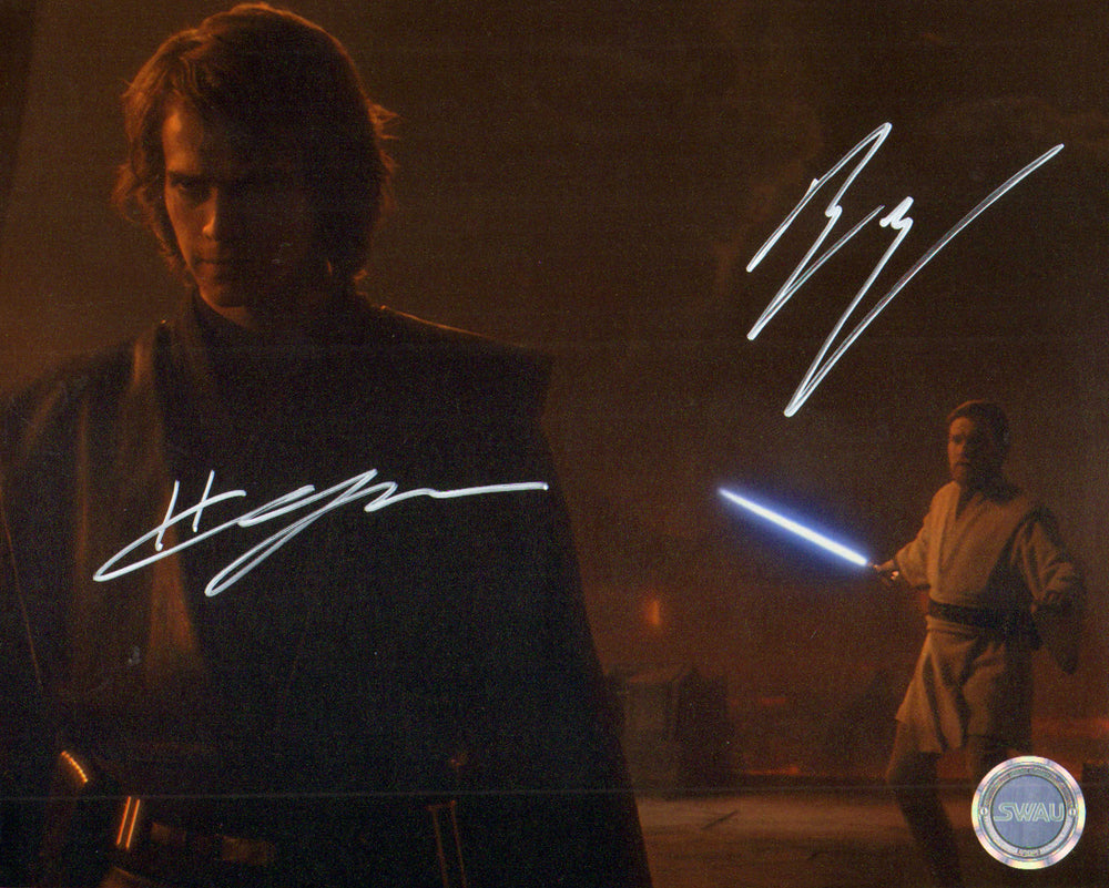 Ewan McGregor as Obi-Wan Kenobi vs. Anakin Skywalker in Star Wars Episode III: Revenge of the Sith (SWAU) Signed 8x10 Photo