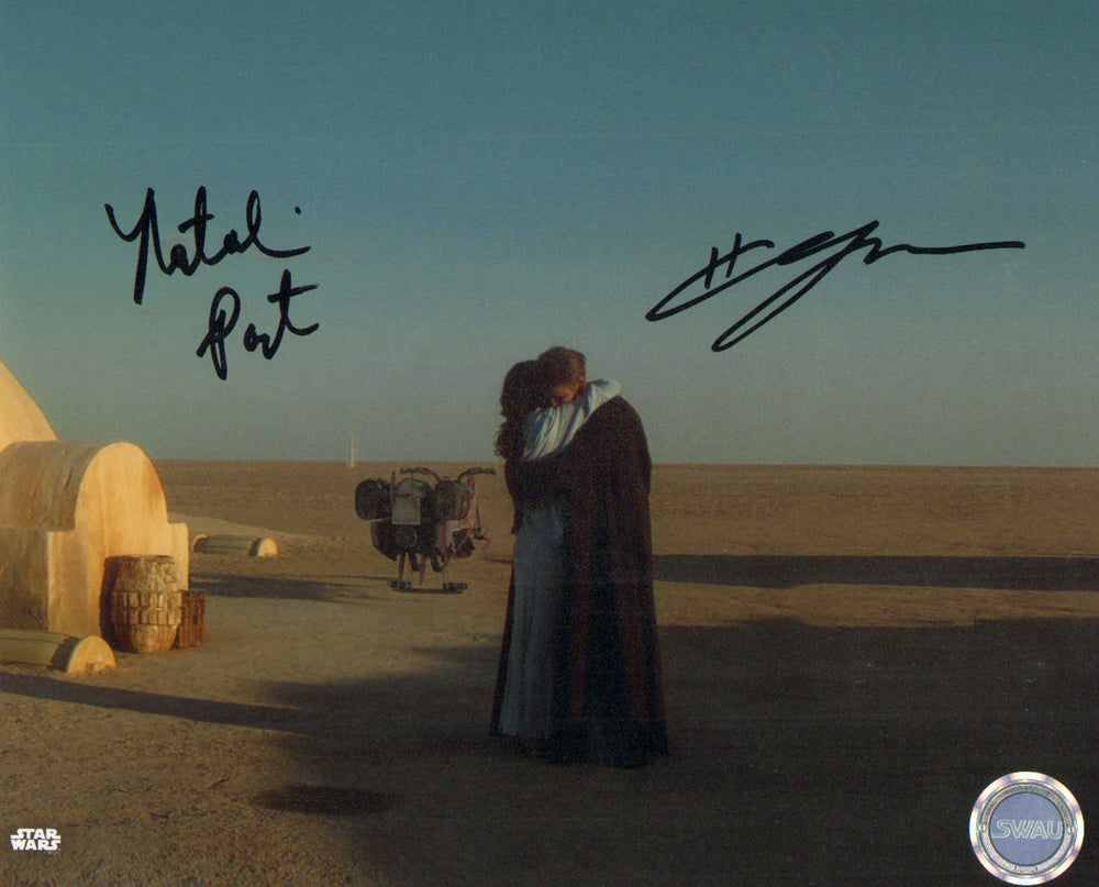 Natalie Portman as Padme Amidala & Hayden Christensen as Anakin Skywalker in Star Wars Episode II: Attack of the Clones (SWAU) Signed 8x10 Photo