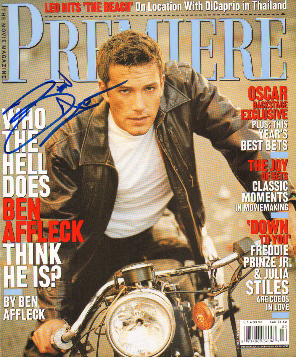 Ben Affleck from Daredevil, Gone Girl, & Good Will Hunting Signed 9x11 Magazine Cover
