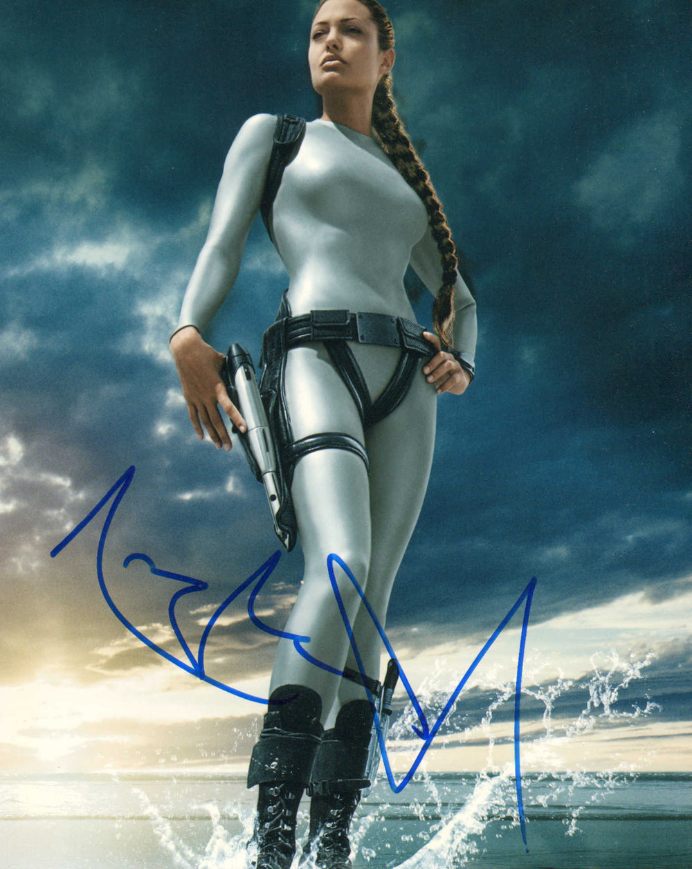 Angelina Jolie as Lara Croft in Tomb Raider Signed 8x10 Photo