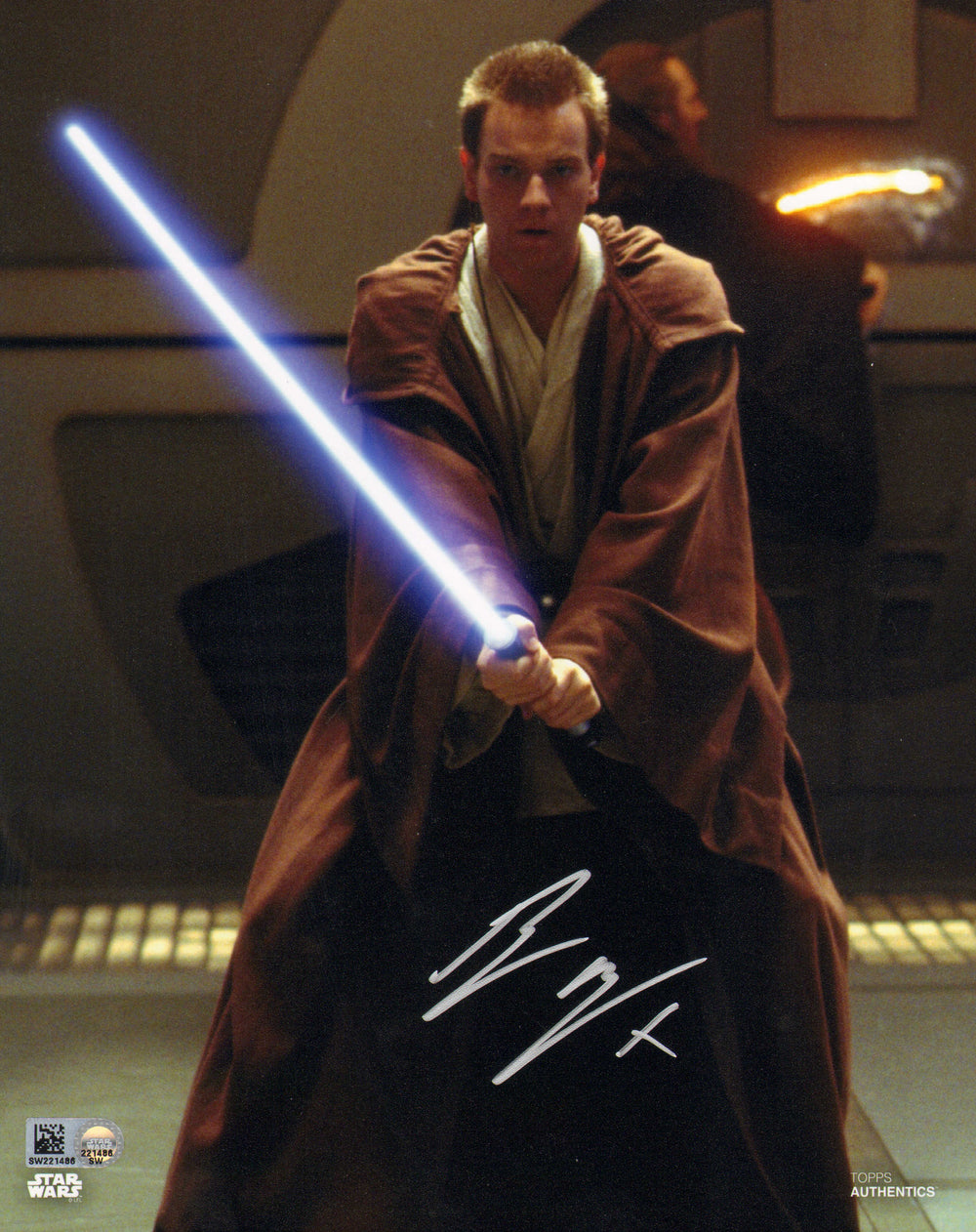 Ewan McGregor as Obi-Wan Kenobi in Star Wars Episode I: The Phantom Menace (Star Wars Topps Authentics) Signed 8x10 Photo