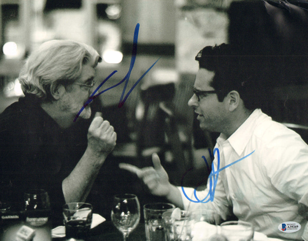 George Lucas Creator / Director of Star Wars with J.J. Abrams Director of Star Wars: The Force Awakens (Beckett) Signed 11x14 Photo