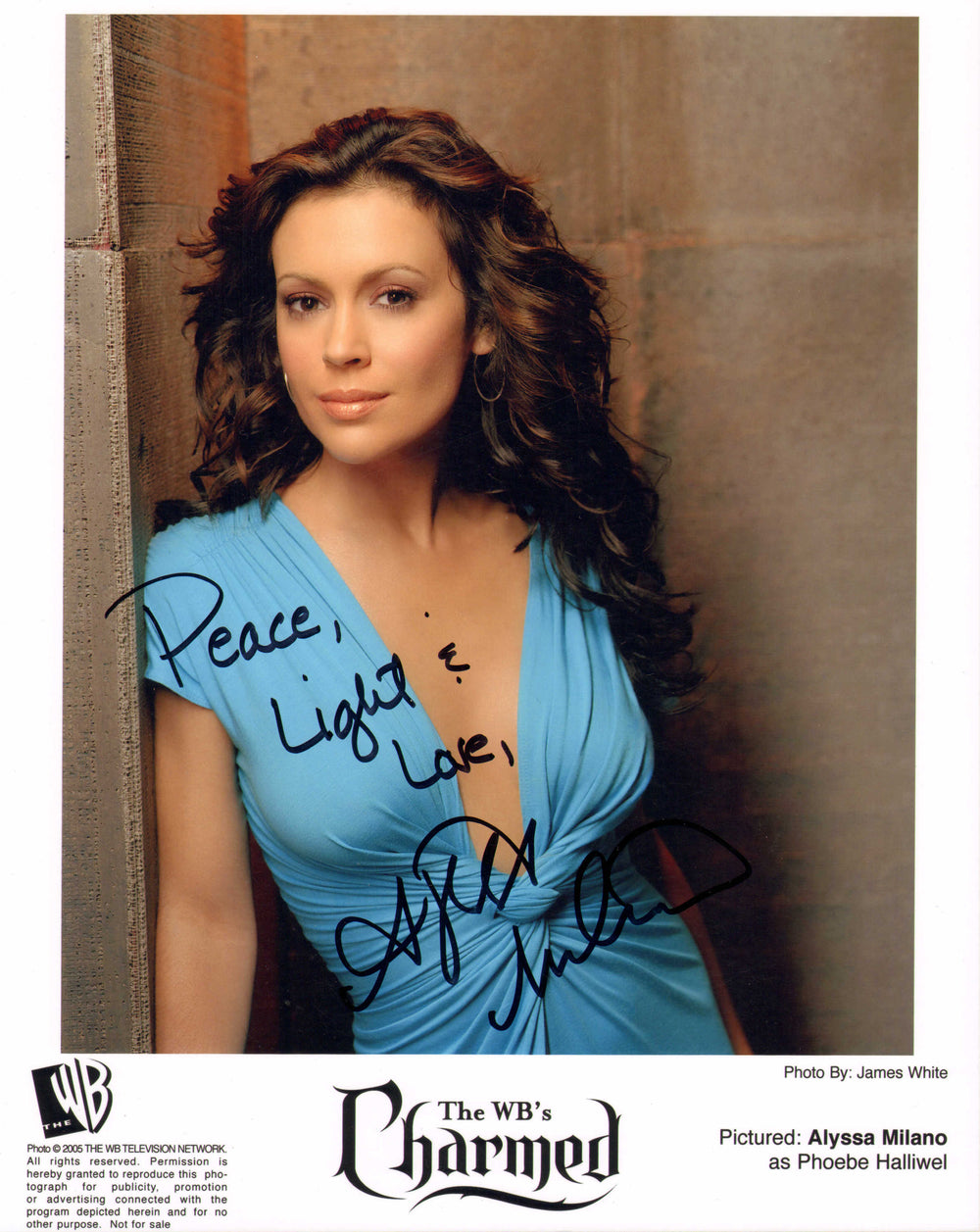 Alyssa Milano as Phoebe Halliwel in Charmed Signed 8x10 Photo