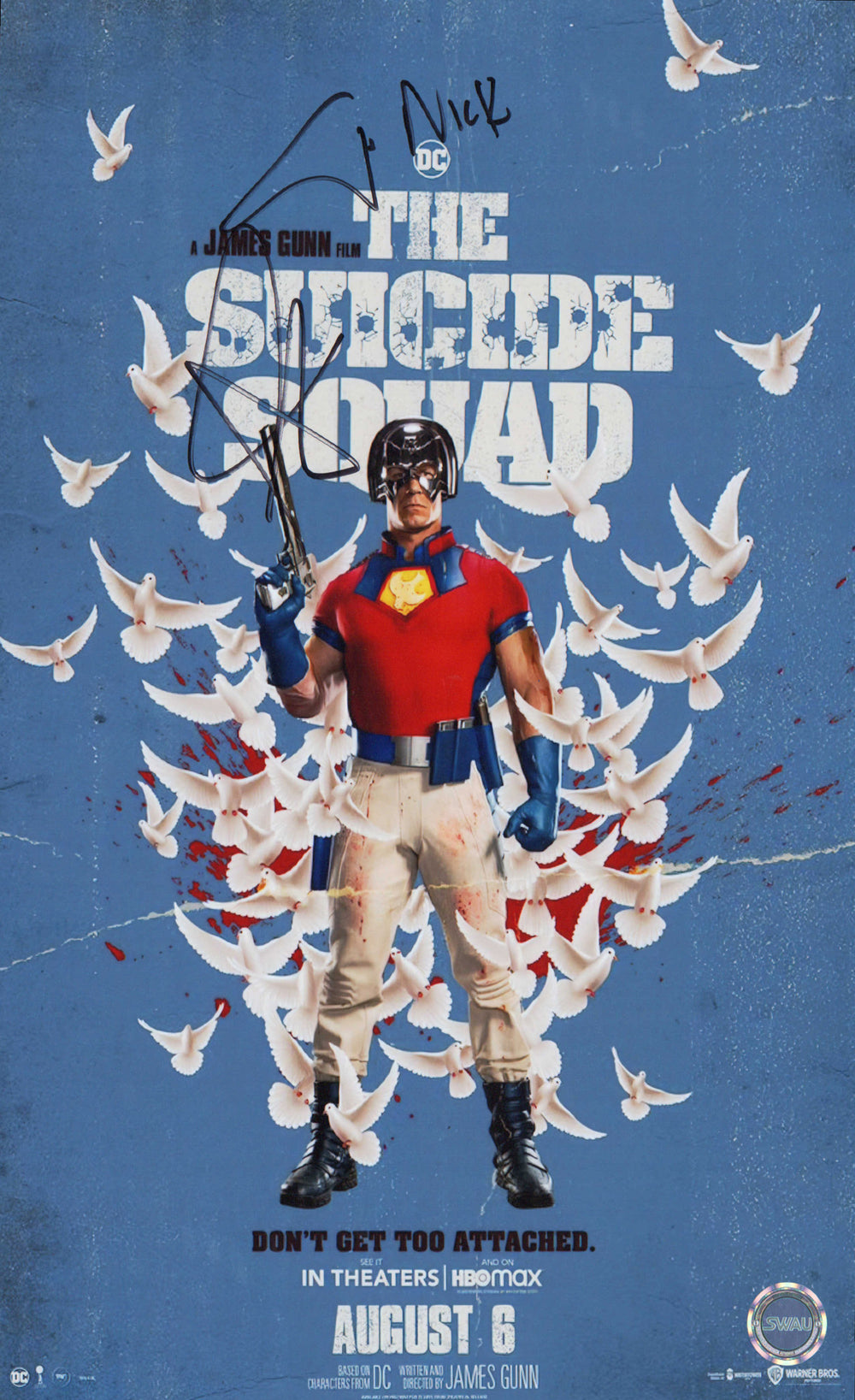 John Cena as Peacemaker in The Suicide Squad (SWAU) Signed 11x17 Photo with Character Name