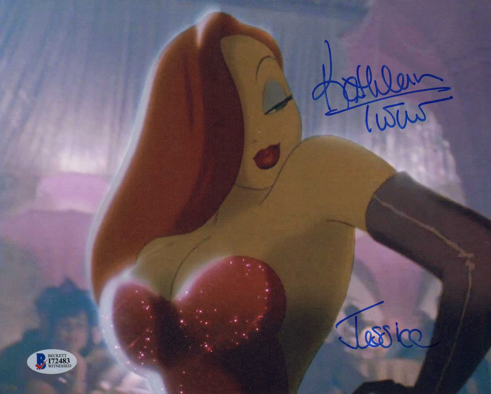 Kathleen Turner as Jessica Rabbit in Who Framed Roger Rabbit (Beckett) Signed 8x10 Photo with Character Name