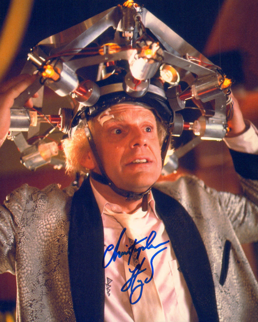 Christopher Lloyd as Doc Brown in Back to the Future Signed 8x10 Photo