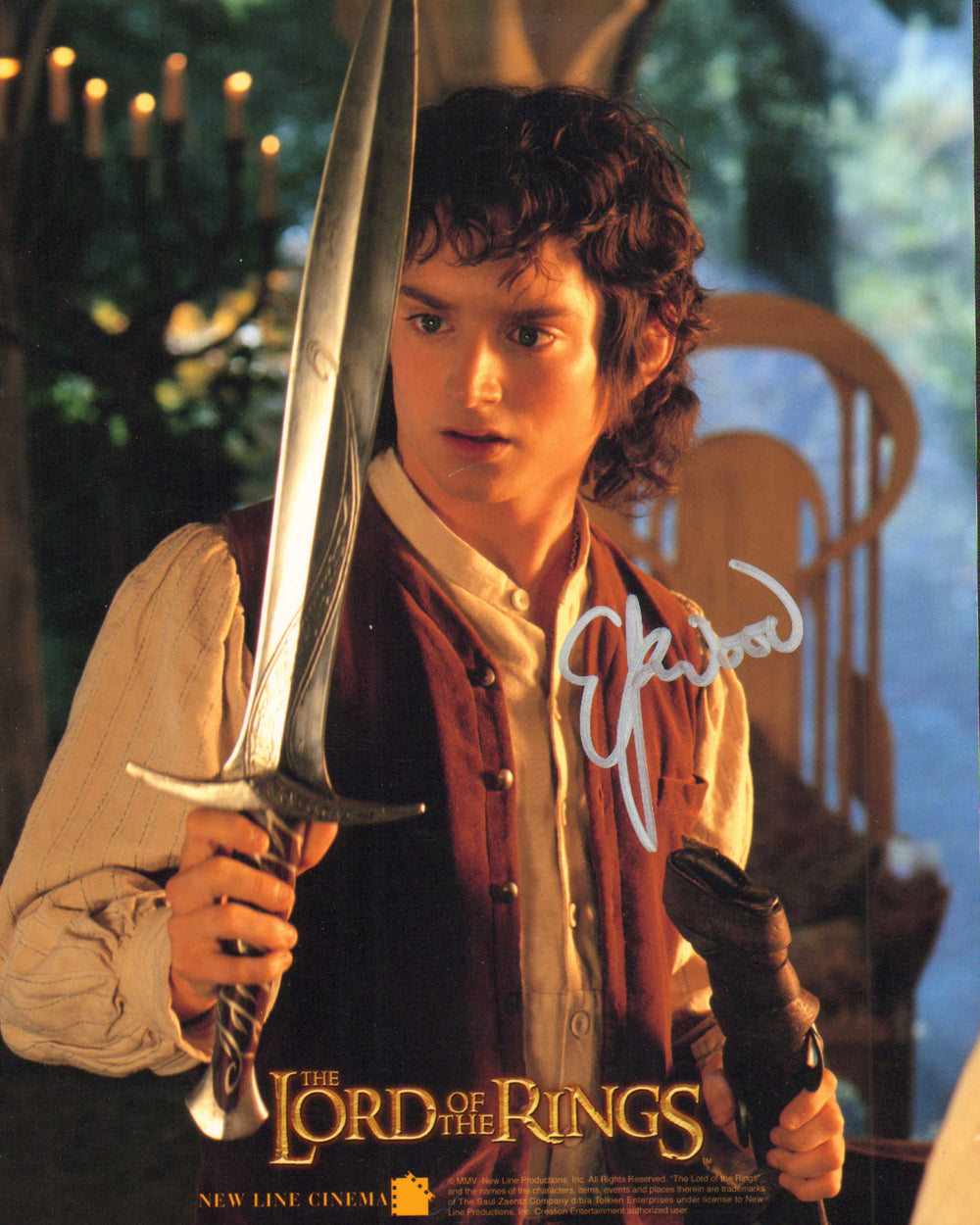 Elijah Wood as Frodo in The Lord of the Rings: The Fellowship of the Ring Signed 8x10 Photo