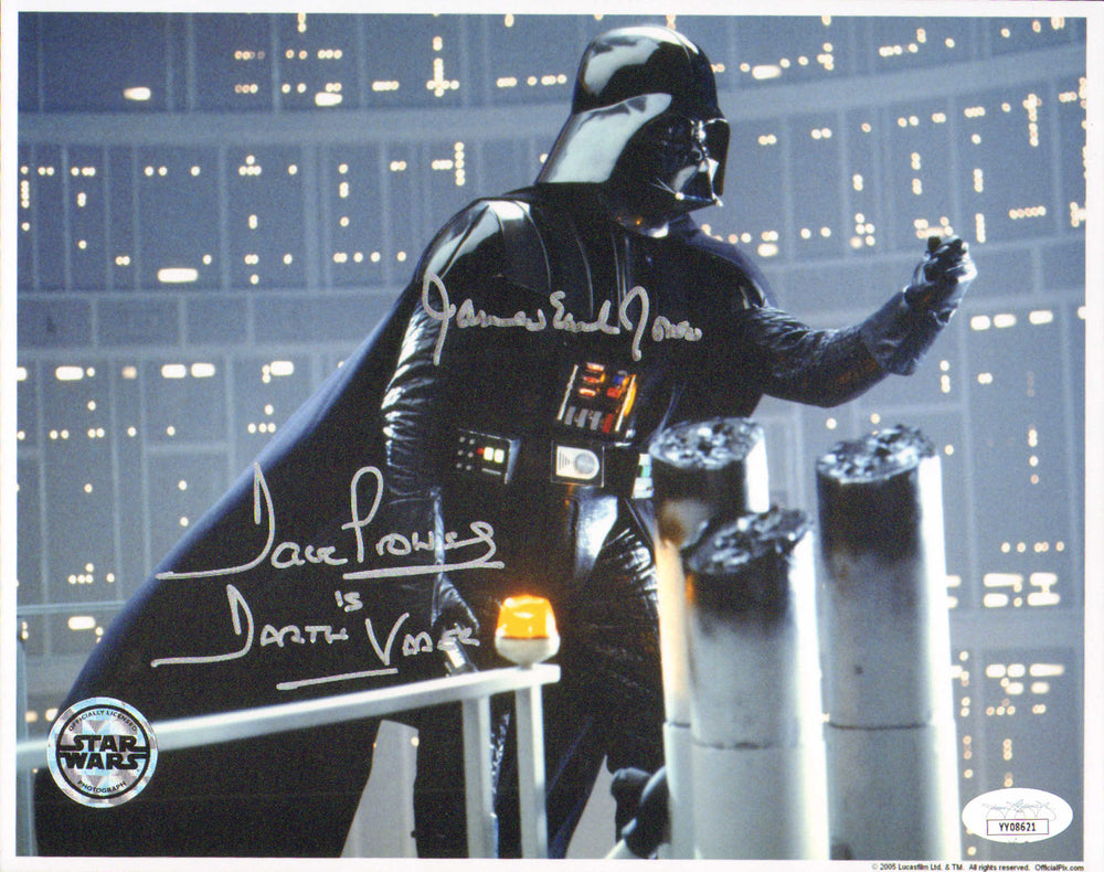 James Earl Jones & Dave Prowse as Darth Vader in Star Wars: The Empire Strikes Back (Official Pix/JSA) Signed 8x10 Photo with Character Name
