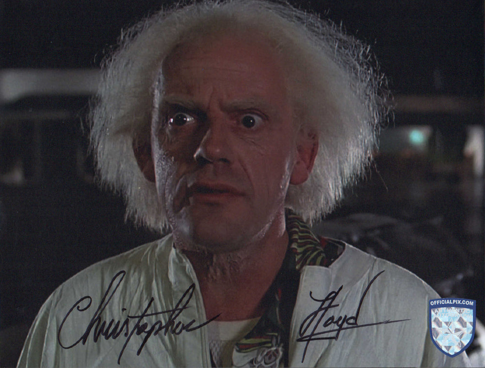 Christopher Lloyd as Doc Brown in Back to the Future (Official Pix) Signed 8x10 Photo