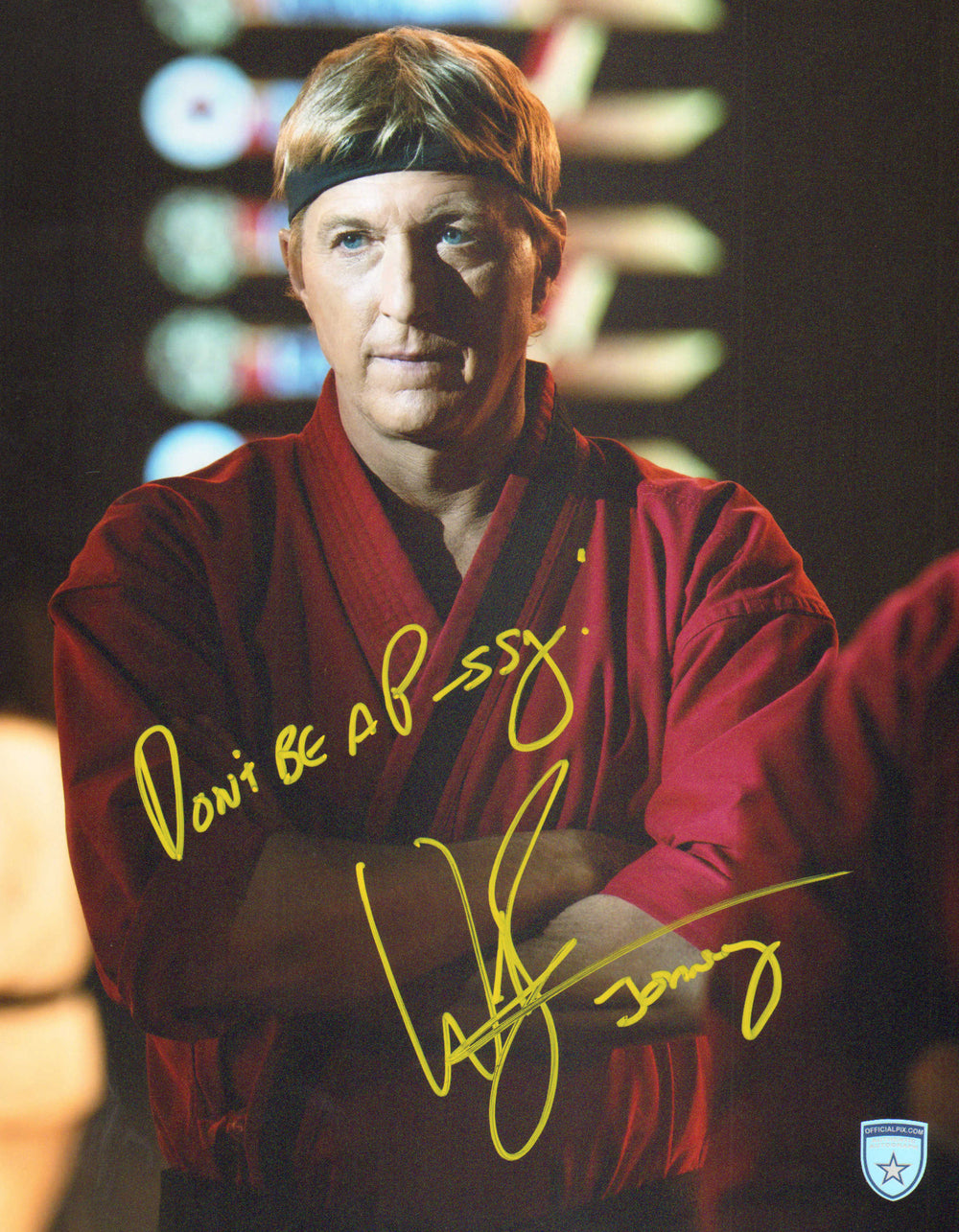 William Zabka as Johnny Lawrence in Cobra Kai (Official Pix) Signed 11x14 Photo with Quote