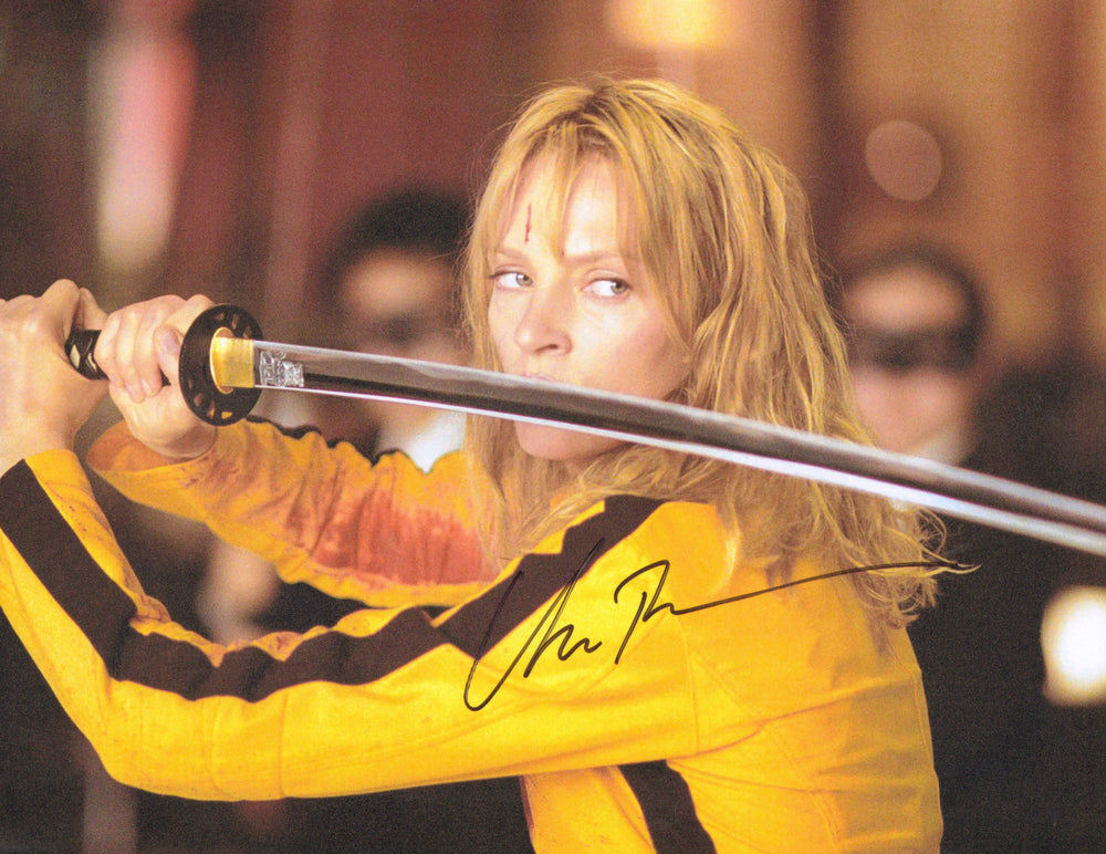Uma Thurman as the Bride / Beatrix Kiddo in Quentin Tarantino's Kill Bill: Volume 1 Signed 11x14 Photo