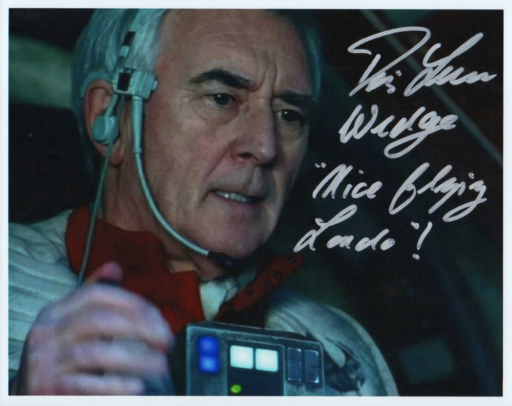 Denis Lawson as Wedge Antilles in Star Wars: Rise of Skywalker Signed 8x10 Photo with Character Name and Quote