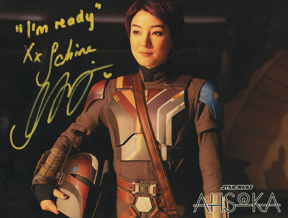 Natasha Liu Bordizzo as Sabine Wren  in Star Wars: Ahsoka (JSA) Signed 8x10 Photo with Character Name and Quote