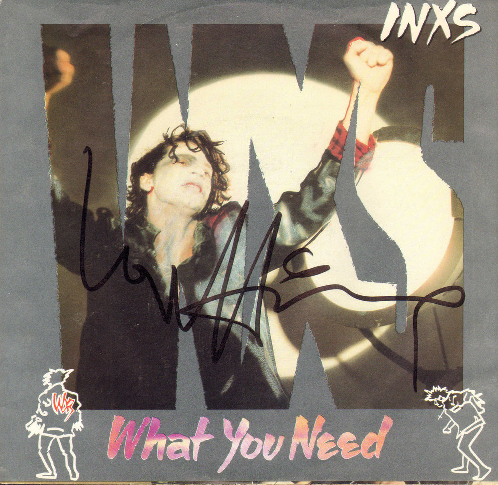 What You Need 45 Album Insert Signed by INXS Frontman Michael Hutchence