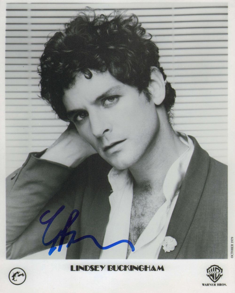 Lindsey Buckingham Guitarist & Co-lead Vocalist of Fleetwood Mac Signed 8x10 Photo