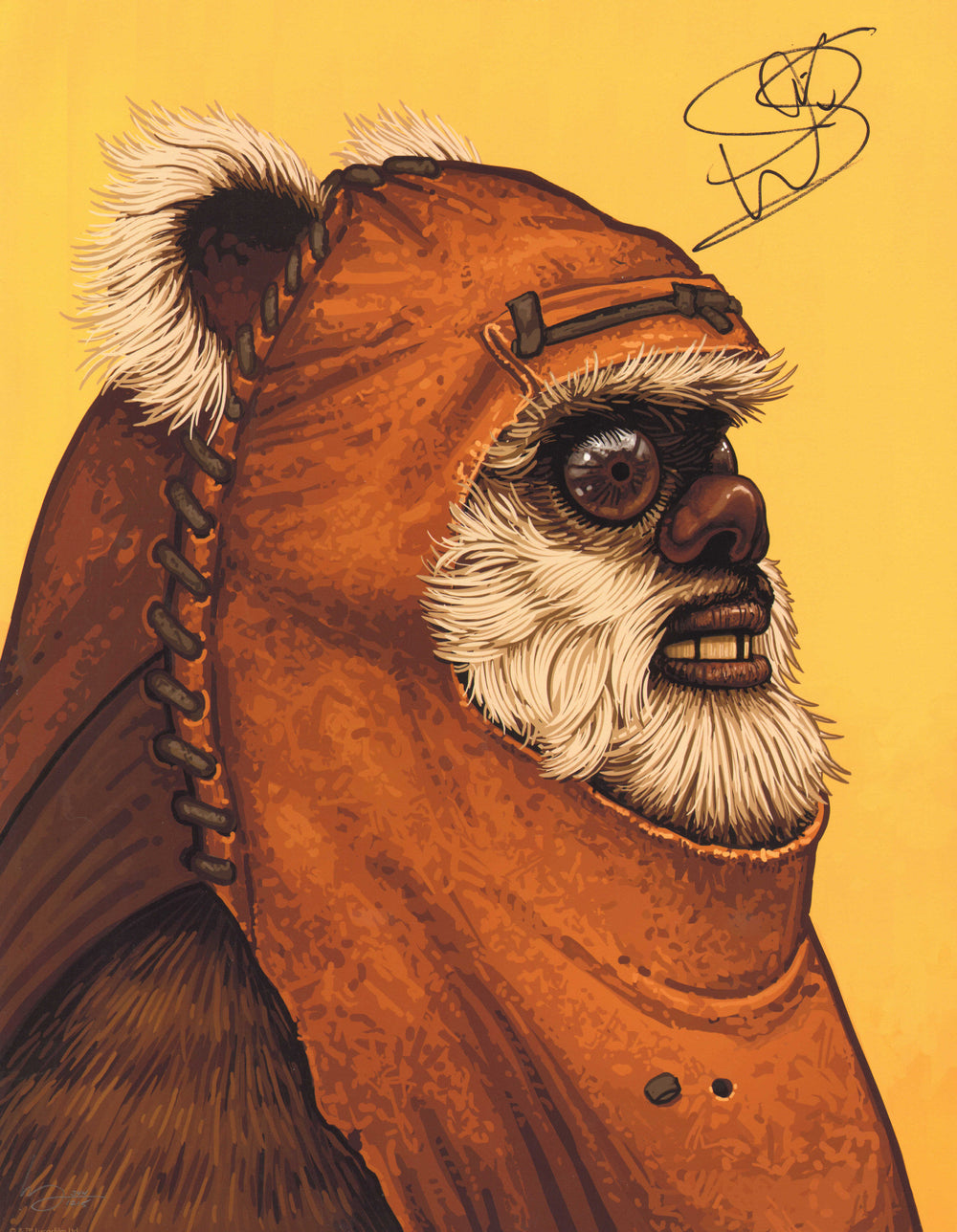 Warwick Davis as Wicket in Star Wars: Return of the Jedi  Signed 11x14 Art Print