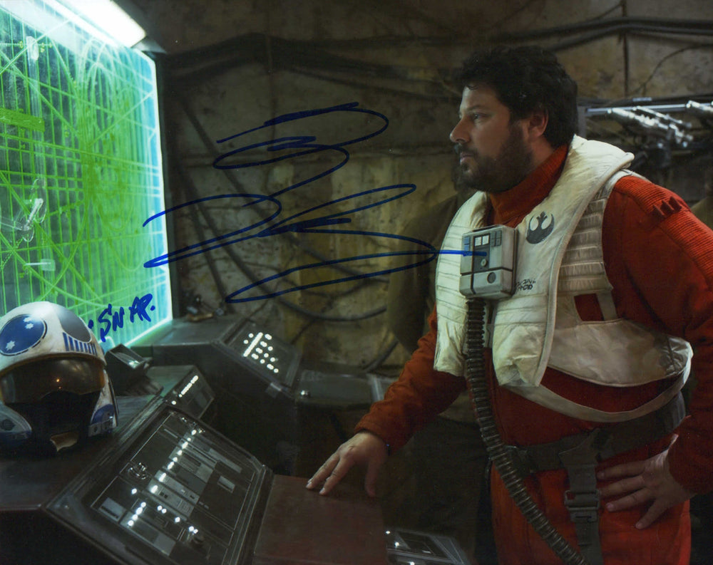 Greg Grunberg as Snap Wexley in Star Wars: The Force Awakens Signed 8x10 Photo with Character Name