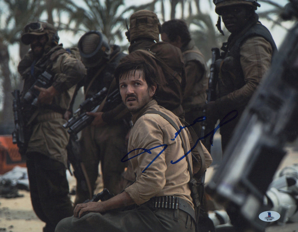 Diego Luna as Cassian Andor in Rogue One: A Star Wars Story (Beckett) Signed 11x14 Photo