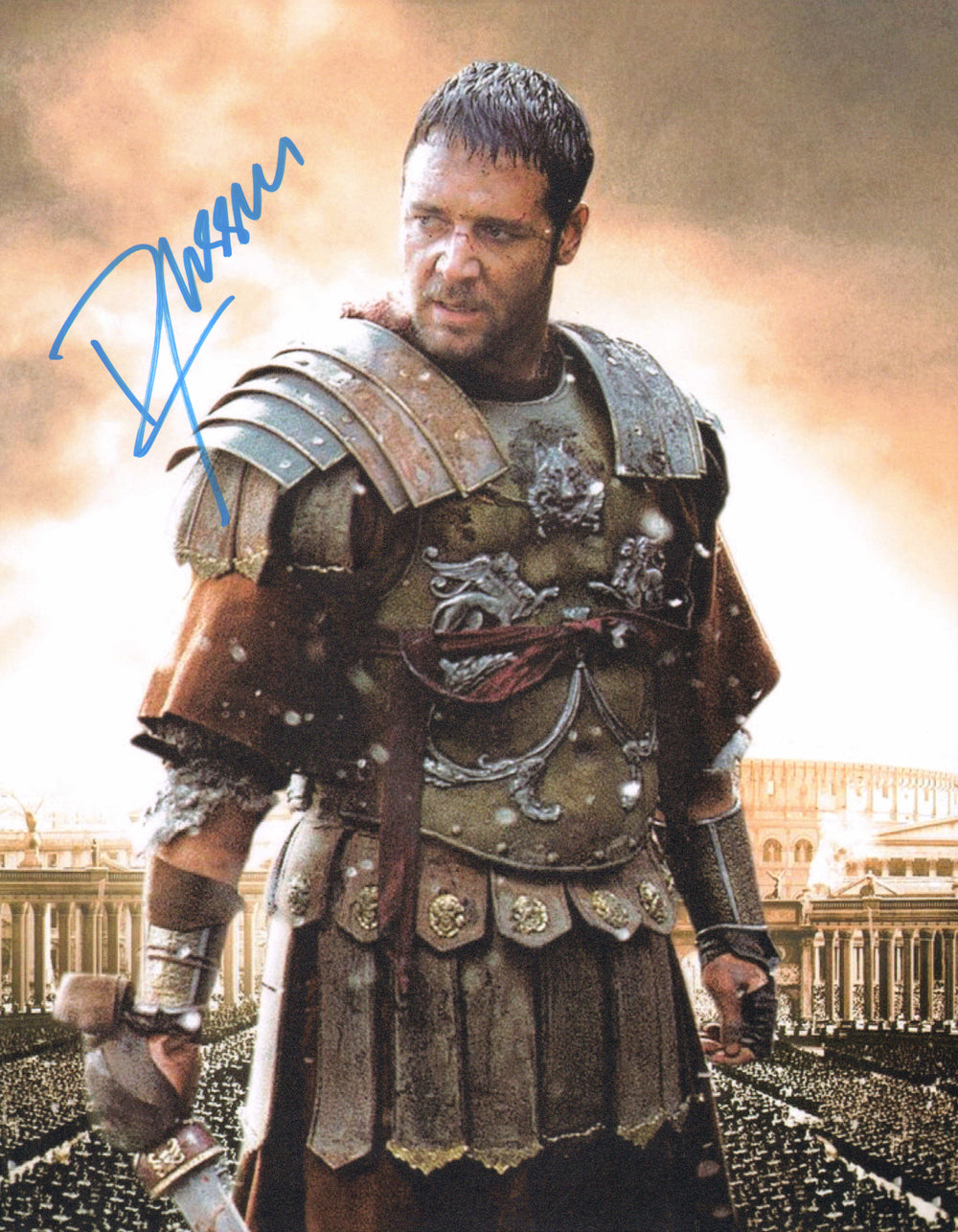 Russell Crowe as Maximus Decimus Meridius in Ridley Scott's Gladiator Signed 11x14 Photo