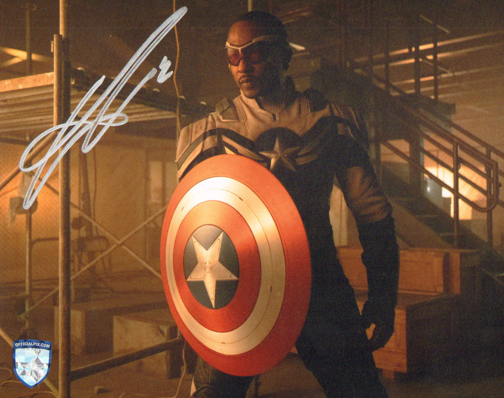 Anthony Mackie as Sam Wilson / Captain America in The Falcon & the Winter Soldier (Official Pix) Signed 8x10 Photo