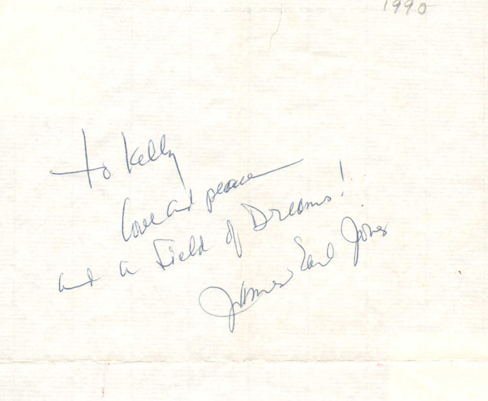 James Earl Jones Darth Vader in Star Wars Signed 6x7.25 Paper with 