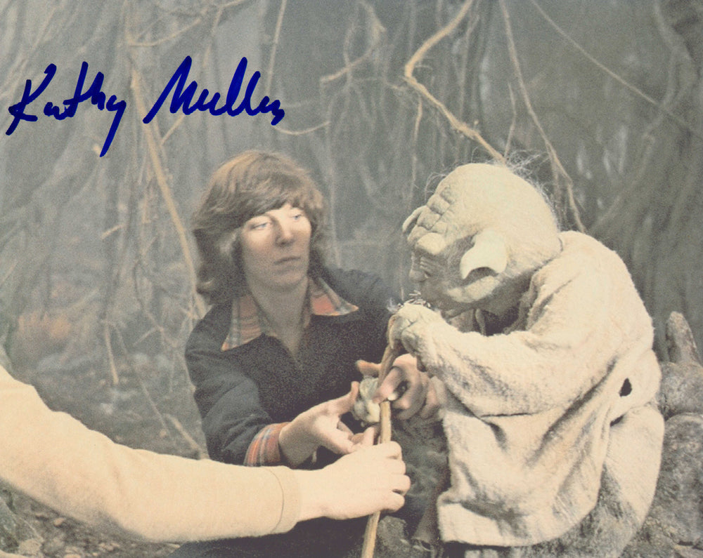 Kathryn Mullen as Yoda Behind the Scenes in Star Wars: The Empire Strikes Back (K9) Signed 8x10 Photo