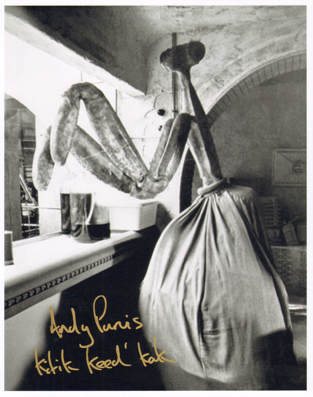 Andy Purvis as Kitik Keed'kak Behind the Scenes in Star Wars: A New Hope Signed 8x10 Photo with Character Name