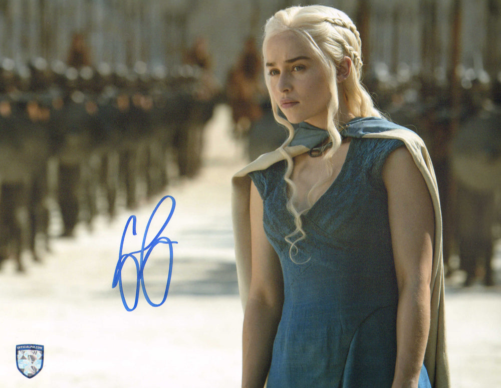 Emilia Clarke as Daenerys Targaryen in Game of Thrones (Official Pix) Signed 11x14 Photo