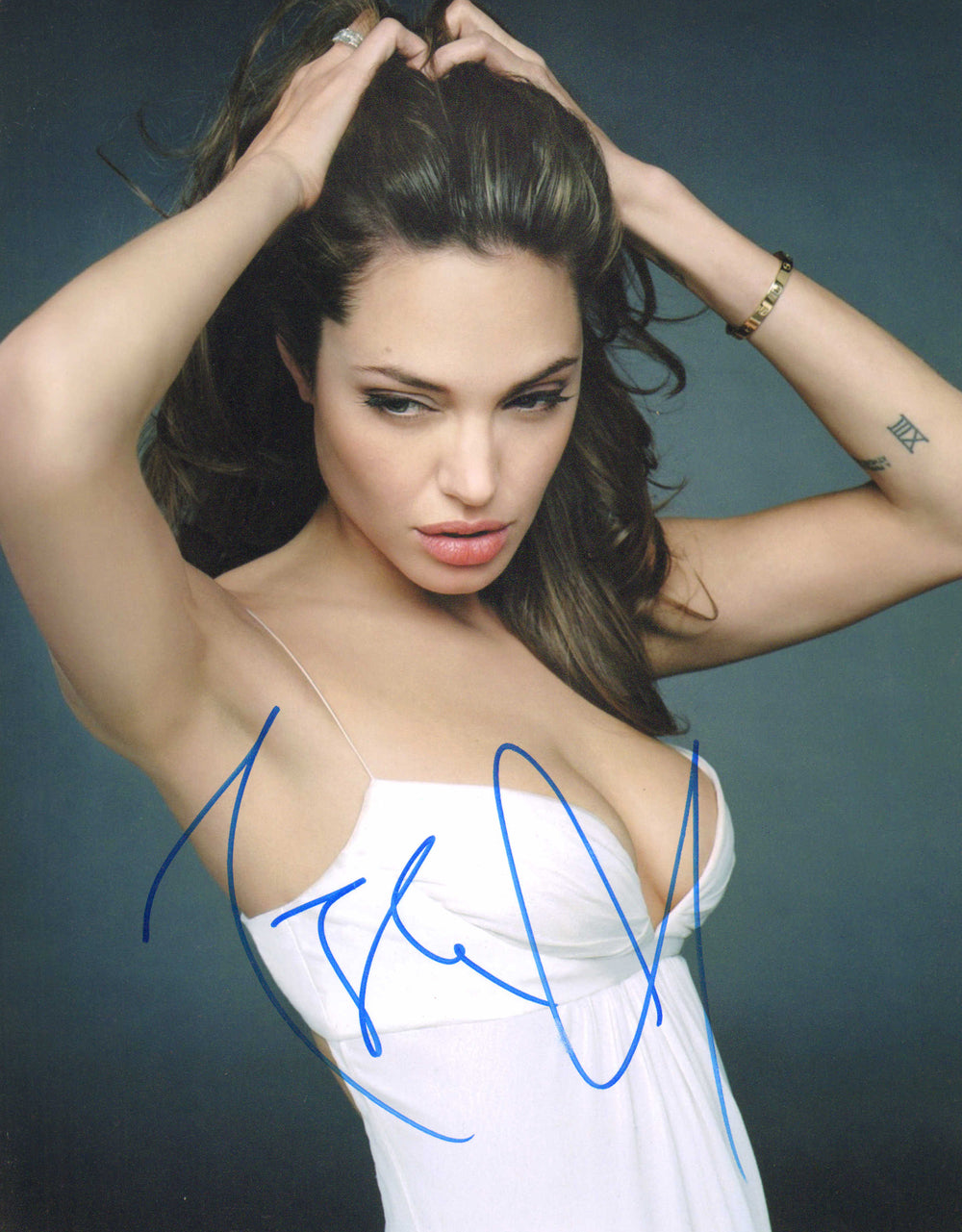 Angelina Jolie from Tomb Raider, Mr. & Mrs. Smith, The Eternals, & Maleficent Sexy Signed 11x14 Photo