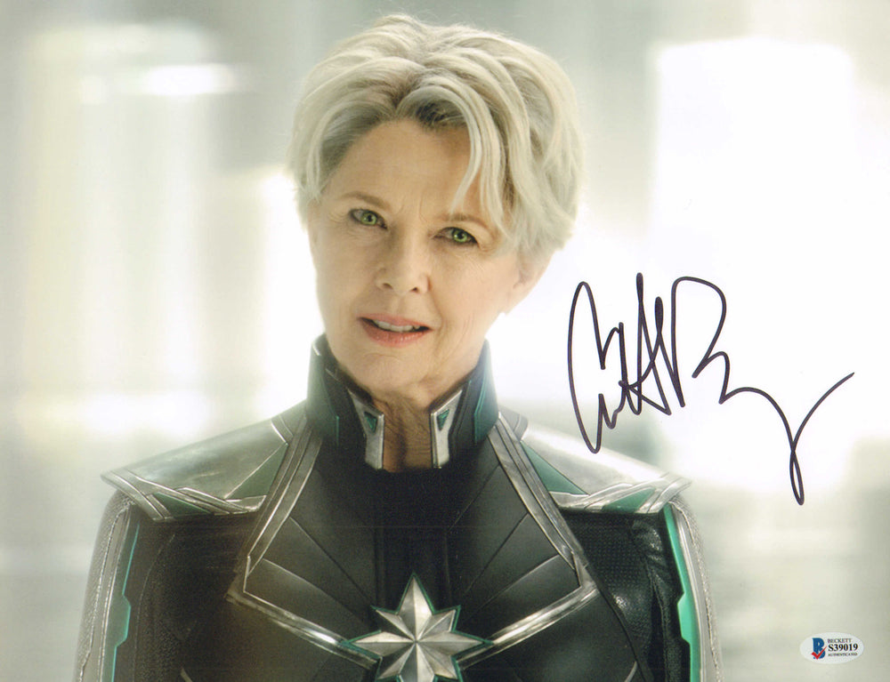 Annette Bening as Mar-Vell in Captain Marvel (Beckett) Signed 11x14 Photo