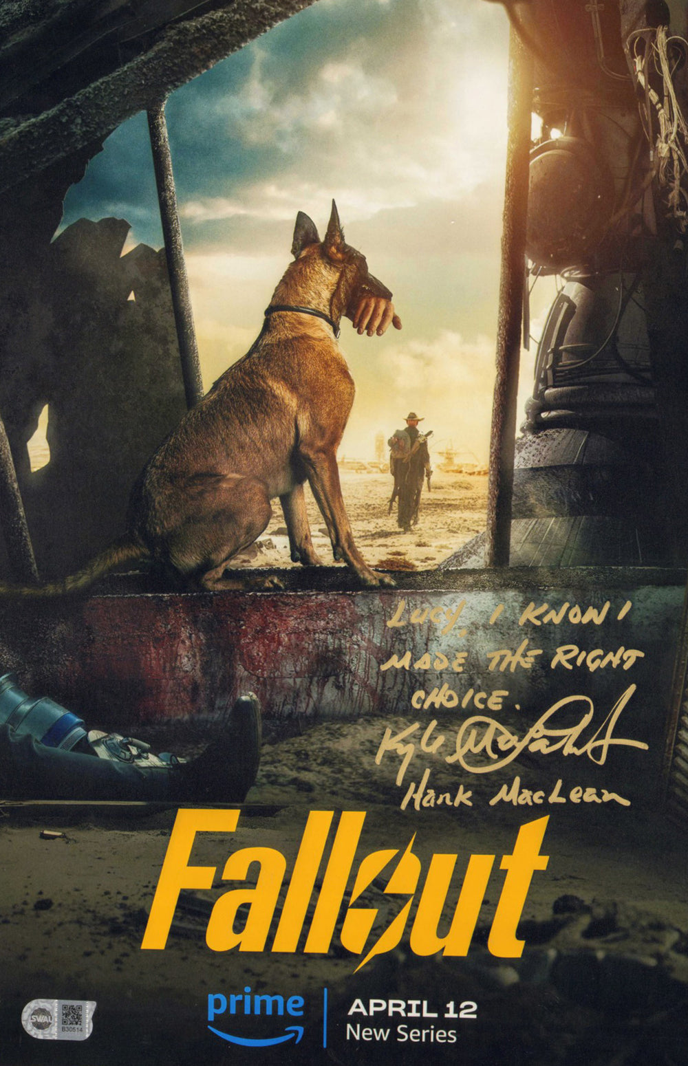 Kyle MacLachlan as Hank MacLean in Fallout (SWAU) Signed 11x17 Mini Poster with Character Name and Quote