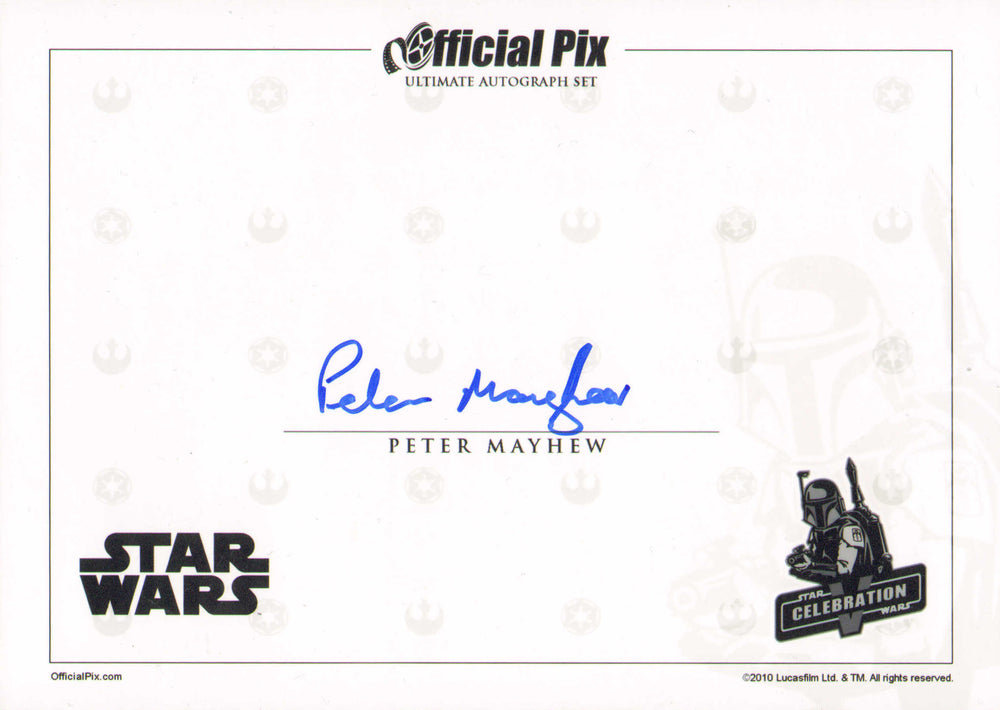 Peter Mayhew as Chewbacca in Star Wars Signed 5x7 Index Card