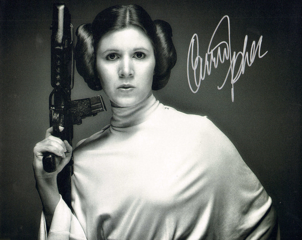 Carrie Fisher as Princess Leia in Star Wars: A New Hope Signed 8x10 Photo