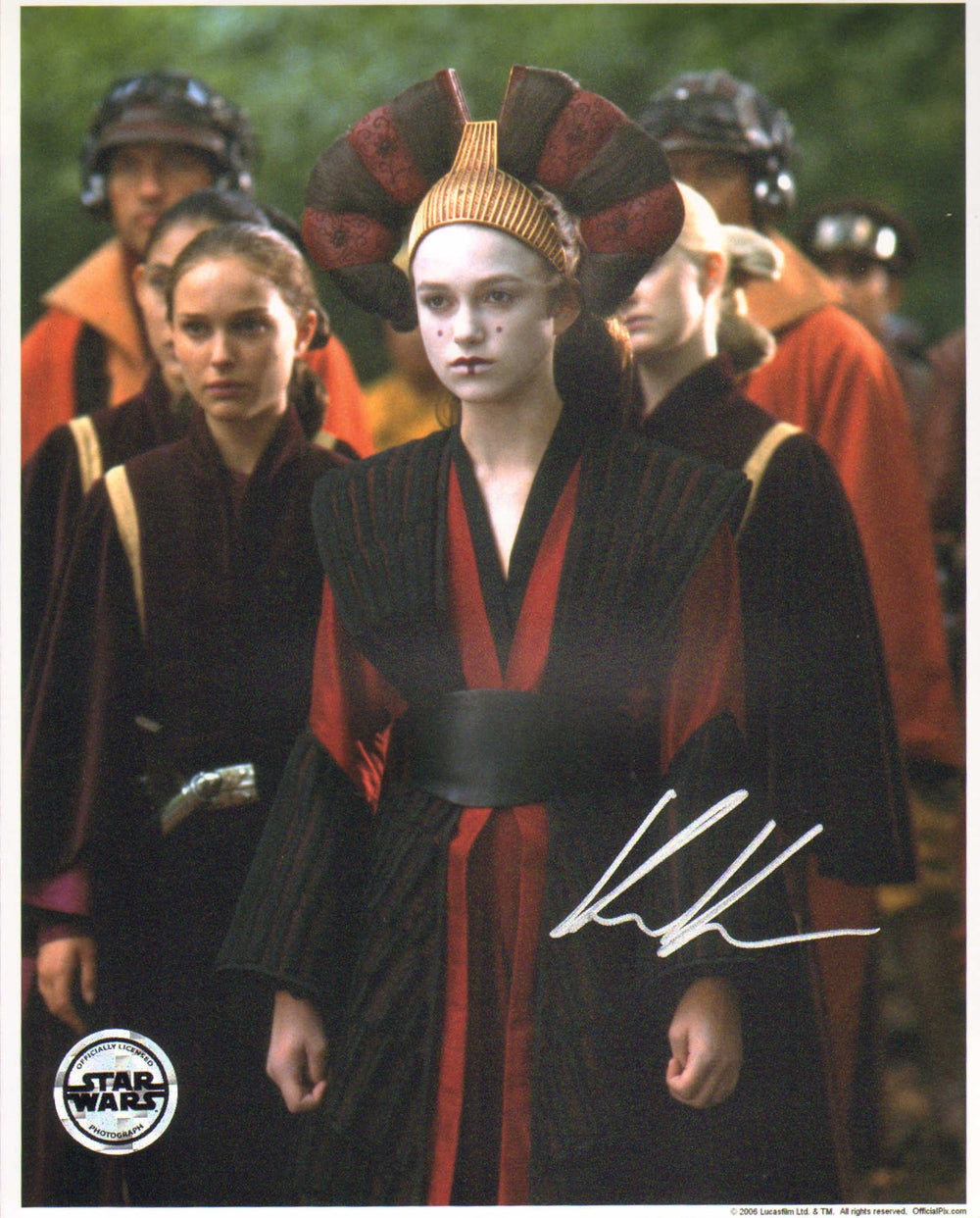 Keira Knightley as Sabe in Star Wars Episode I: The Phantom Menace (SWAU / Official Pix) Signed 8x10 Photo